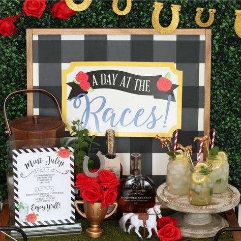 Kentucky Derby Birthday Party, Kentucky Derby Birthday, Derby Decorations, Kentucky Derby Theme, Kentucky Derby Attire, Kentucky Derby Themed Party, Mint Julep Bar, Kentucky Derby Party Decorations, Horse Racing Party