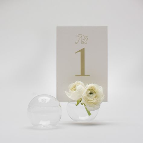 bud vases that double as table number holders! Bubble Table, Table Number Holder, Table Labels, Bubble Vase, Food Cards, Diy Wedding Table, Table Card Holder, Table Number Holders, Place Holder