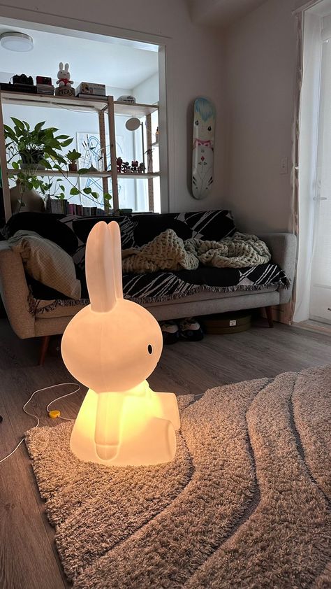 Miffy Lamp, Lamp Cute, Big Lamp, House Essentials, Pinterest Room Decor, Dream Apartment, Room Makeover Inspiration, Room Setup, House Room