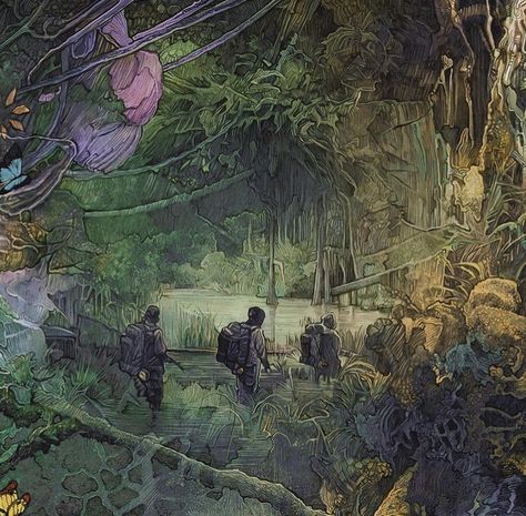 Annihilation Concept Art, Eco Terror, Eco Horror Aesthetic, Annihilation Movie Aesthetic, Annihilation Art, Annihilation Aesthetic, Annihilation Movie, Forest Horror, Treehouse Of Horror Art