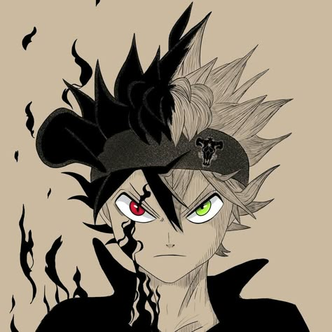 Asta Black Clover, Anime Face Drawing, Color Pencil Sketch, Clover Tattoos, Black Clover Manga, Portraiture Drawing, Black Clover Anime, Anime Backgrounds Wallpapers, Cute Easy Drawings