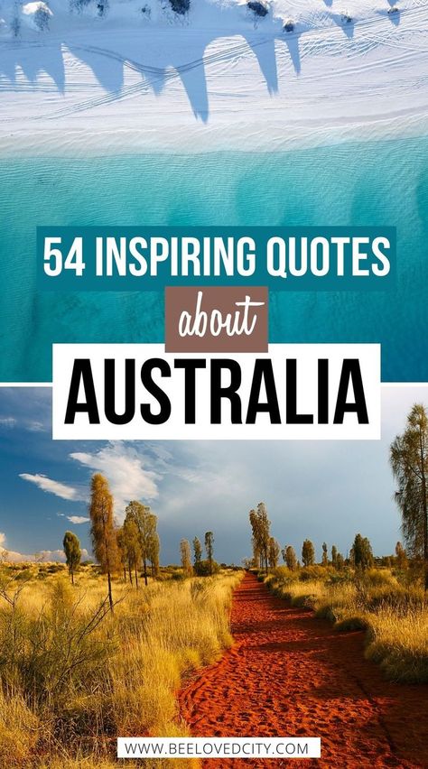 Looking for inspiring quotes about Australia? We've got you covered! In this article, you will discover 54 Australian quotes. Perfect for people moving to Australia, travelling or who just love… More Countryside Quotes, Australian Poems, Australia Quotes, Australian Quotes, Australia Quote, Landscaping Quotes, Australia Funny, Things To Do In Australia, Darwin Australia