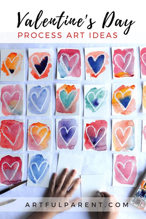 Process Art Ideas, Valentines Art For Kids, Valentines Activities, Valentine Art Projects, February Crafts, Valentine Art, Valentine's Day Crafts For Kids, Preschool Valentines, Valentine Activities