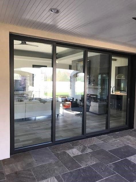 12x8 Sliding Glass Door, Black Double Sliding Patio Doors, Multi Sliding Patio Doors, Multiple Sliding Glass Doors, Double Sliding Doors Exterior Patio, Patio Door Replacement Ideas, Multi Slide Patio Doors, Patio Doors Ideas, Back Sliding Door