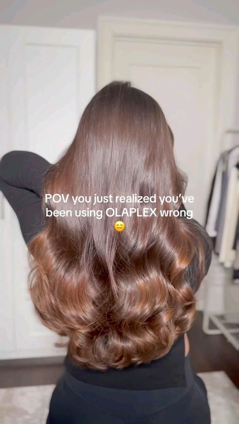 Olaplex Hair Perfector No. 3: Known for repairing and strengthening hair Olaplex No 3, Strengthening Hair, Highlights Brown Hair, Dry Damaged Hair, Hair Routine, Brittle Hair, Damaged Hair Repair, Hair Routines, Treated Hair