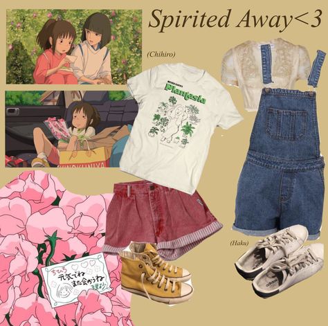 My Neighbor Totoro Inspired Outfit, Studio Ghibli Clothes Style, Ponyo Aesthetic Outfit, Ghibli Dresscode, Ghibli Outfits Aesthetic, Moomin Inspired Outfits, Ghibli Fashion Aesthetic, Studio Ghibli Clothes Aesthetic, Ghibli Clothes Inspired Outfits