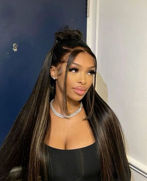 Lace Wigs Styles, Frontal Wig Hairstyles, Birthday Hairstyles, Quick Weave Hairstyles, Updo Styles, Twist Braid Hairstyles, Box Braids Styling, Half Up Half Down Hair, Prom Hairstyles