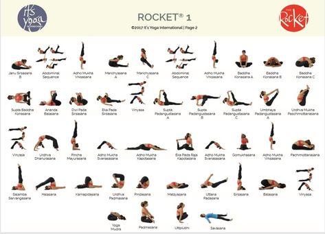 Find out why this is our most popular "yoga at home" offering. Learn The Rocket at your own pace, wherever you want! . .… Rocket Yoga Sequence, Yoga Drills, Yoga Moves For Beginners, Shakti Yoga, Popular Yoga Poses, Yoga Ball Exercises, Postpartum Workout, Yoga Poses For Men, Yoga Themes