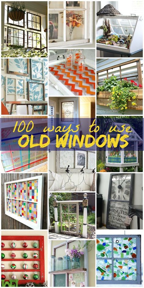 Painted Vintage Windows, Stenciling Furniture, Jane Schmidt, Repurposed Doors, Old Window Projects, Old Window Frames, Repurposed Windows, Repurposing Ideas, Window Crafts