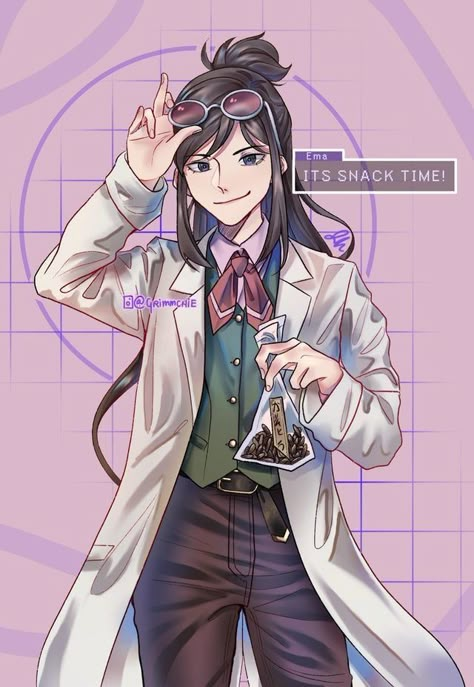 Scientist Oc Art, Intp Fanart, Ema Skye, Mbti Intp, Type Moon Anime, Intp T, Apollo Justice, Intp Personality, Arte Do Kawaii