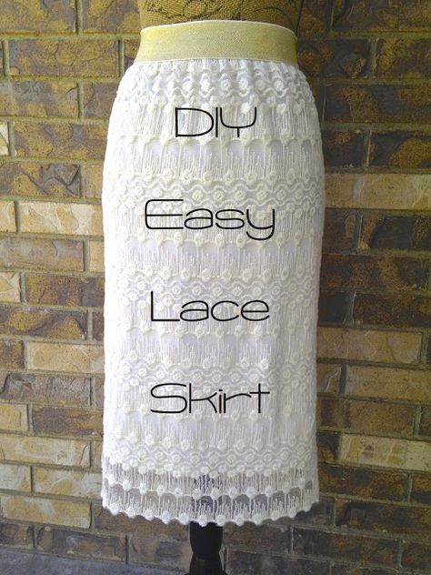 Easy 1 Hour Lace Skirt DIY Diy Maxi Skirt, Diy Elastic, Skirt Diy, Maxi Lace Skirt, Lace Midi Skirt, Diy Skirt, I Did It, Cute Crafts, Skirts With Pockets