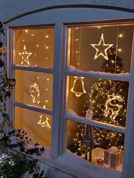 Very home curtain window light with christmas shapes - 100 x 350 cm suitable for indoor use, this curtain light will Christmas Decorations Windows Indoor, Flat Christmas Decorations, External Christmas Decorations, Cozy Christmas Room Decor, Christmas Window Lights Indoor, Christmas Hotel Decorations, Christmas Lights Windows Indoor, Christmas Light Decorations Indoor, Christmas Decorations Kids Room