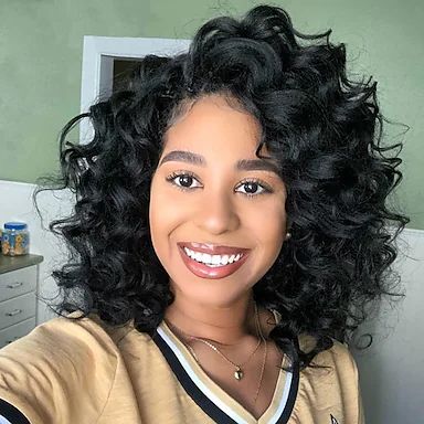 Short Curly Crochet Hair, Bob Riccio, Deep Wave Crochet Hair, Ocean Wave Crochet, Ocean Wave Crochet Hair, Wave Crochet, Crochet Hairstyles, Party Make-up, Curly Crochet Hair Styles