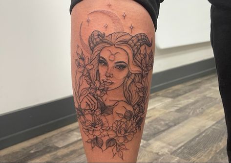 Taurus Warrior Tattoo, Woman Taurus Tattoo, Taurus Lady Tattoo, Taurus Female Tattoo, Taurus Women Tattoo, Female Taurus Tattoo, Taurus Woman Tattoo, Taurus Goddess Tattoo, Taurus Tattoo For Women