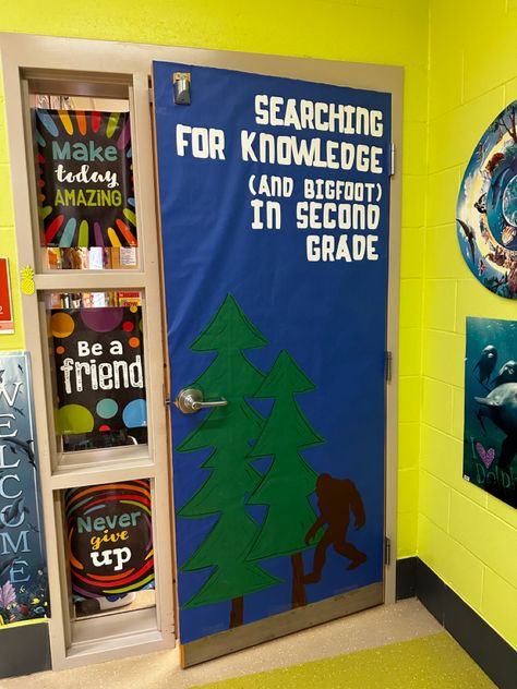 Bigfoot Classroom Theme, Bigfoot Bulletin Board, Sea Otter Classroom Door, Adventure Classroom Doors, Bigfoot Wood Signs, Bigfoot Sasquatch Signs, Ocean Classroom, Camping Classroom, Camping Theme Classroom