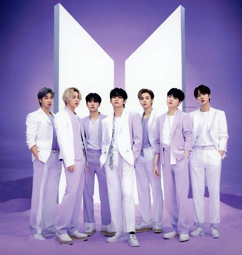 Bts Group Photo Purple, Bts 2023 Group Photo, Bts In Purple Outfit, Bts Members Photo, Bts Ot7 Aesthetic, Bts Group Photos Cute, Dreaming Illustration, Bts Group Photo Wallpaper, V And Jin