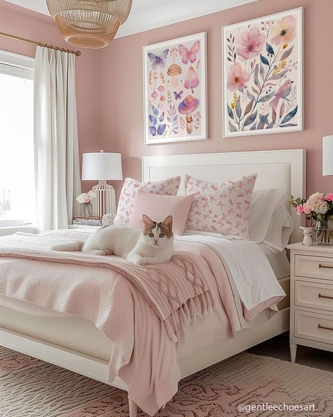 Rooms Interior Bedroom, Girls Rooms Ideas, Princess Pink Bedroom, Little Bedroom Ideas, Modern Pastel Bedroom, Pastel Pink Bedroom, Girls Pink Bedroom, Lover Bedroom, Girl Room Ideas