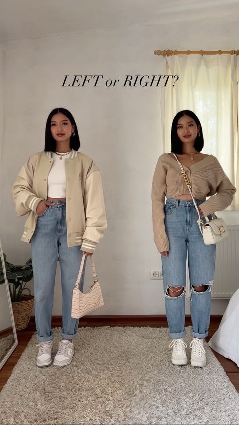 Thanya W. (@thanyaw) • Instagram photos and videos Thanya W, College Jacket, College Jackets, Fits Inspo, Jacket Cardigan, First Class, Fitness Inspo, Fashion Lifestyle, Mom Jeans