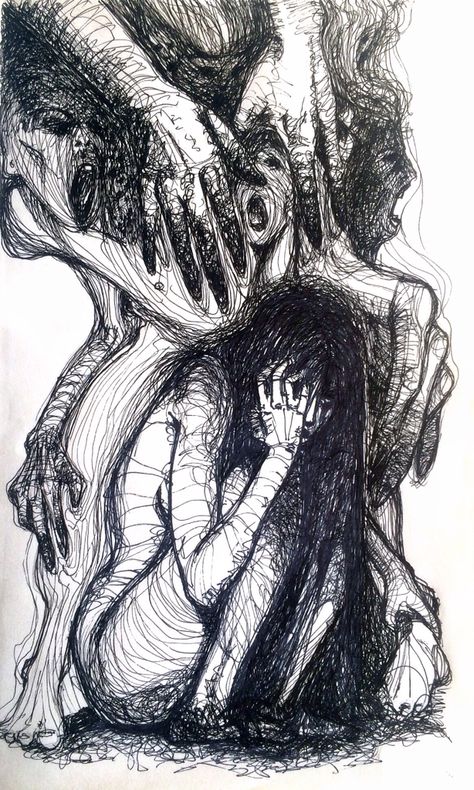 My dilemmas   Ink on paper 13cm x 20cm  Art by me Ink Horror Art, Creepy Sketches, Drawings With Meaning, Evolution Art, Choose Her, Horror Drawing, Why Her, Art Photography Portrait, Meaningful Drawings