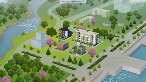 What is Magnolia Promenade to you? — The Sims Forums Sims 4 Magnolia Promenade, Sims 4 Makeover, Magnolia Promenade, Sims 4 Worlds, The Sims 4 Builds, Sims 4 Save File, Lotes The Sims 4, Sims Wallpaper Cc, Modern Vampires