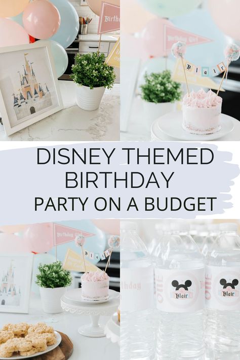 Disney Theme Birthday Decor, Disney World First Birthday Party, 1 Year Disney Birthday, Disneyworld 1st Birthday, Classy Disney Birthday Party, Happiest Birthday On Earth Party, One Year Old Disney Birthday, Disneyland Second Birthday, Vintage Disney Party Ideas