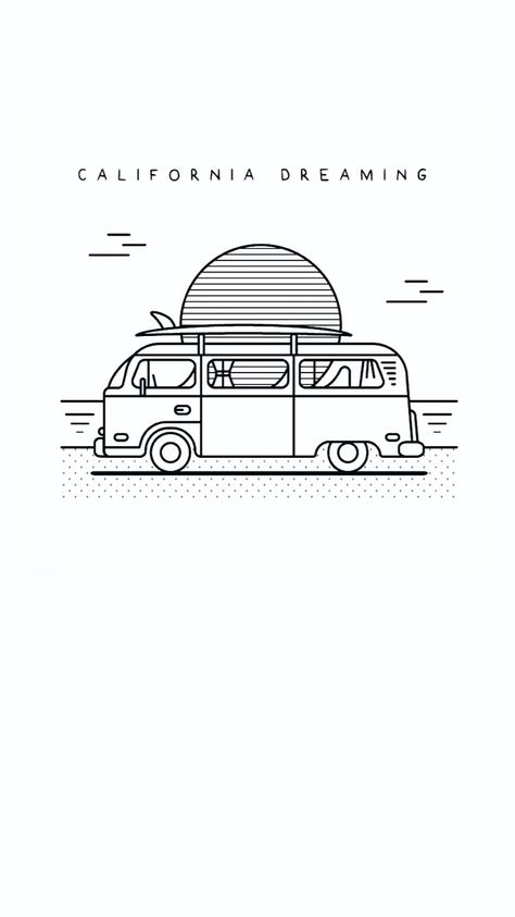 Vw Bus Tattoo, Van Tattoo, Volkswagen Van, Svg Ideas, Combi Vw, Vw Campervan, Easy Drawings Sketches, Road Trippin, Tattoo Outline