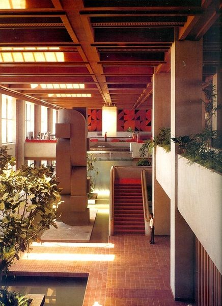 Leandro Locsin Architecture, 70s Architecture, Pasay City, 80s Interior Design, 80s Interior, 70s Interior, Brutalism Architecture, Brutalist Buildings, Retro Interior Design