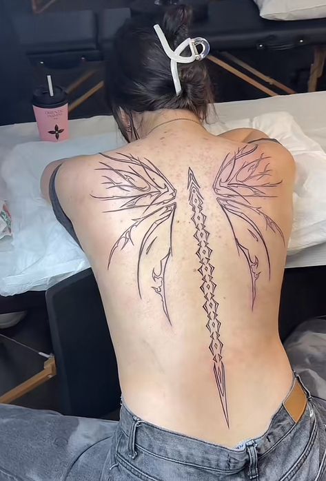 Spine Tattoos For Women, Tiktok Account, Spine Tattoos, Cute Tattoos, Tattoos For Women, Tattoo Designs, Tattoos