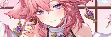 Yae Miko Discord Banner, Yae Miko Banner Gif, Yae Miko Twitter Header, Yae Miko Header, Yae Miko Banner, Yae Miko Gif, Genshin Impact Banner, Server Decor, Genshin Header