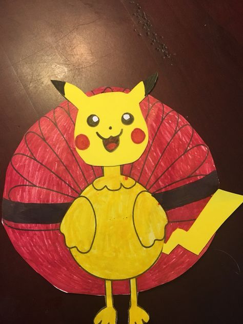 Disguise a turkey project. Pikachu from Pokémon Star Wars Valentines Box, Disguise A Turkey Project, Turkey Art Projects, Thanksgiving Art Projects, Disguise A Turkey, Turkey Activity, Turkey Disguise Project, Turkey Project, Thanksgiving School