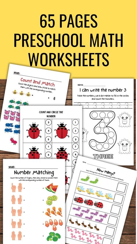 Preschool Math Workbook: Counting & Early Addition | 65 Pages, 8.5×11″ PDF, A4 PDF

Introduce your child to math with this 65-page Preschool Math Workbook. Designed for preschoolers and kindergarteners, it covers counting and basic addition with engaging, age-appropriate activities.

Featuring vibrant illustrations and fun themes, each page makes learning math enjoyable. Perfect for both early learners and those preparing for kindergarten, this workbook builds a strong foundation in math skills. Illustrative Math Kindergarten, Math For Preschoolers, Preparing For Kindergarten, Math Activities For Preschoolers, Beginning Math, Math Sheets, Basic Addition, Preschool Math Worksheets, Math Workbook