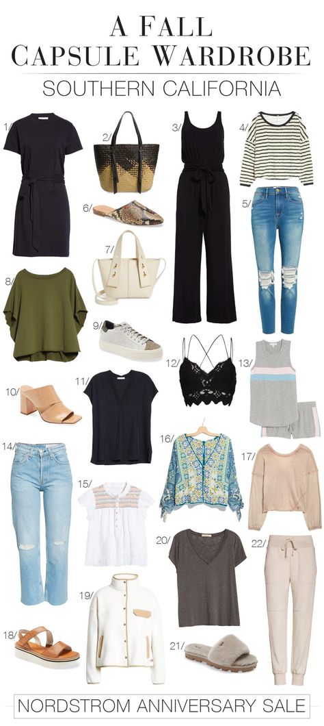 NORDSTROM ANNIVERSARY SALE 2020: A DECIDEDLY SoCal CAPSULE WARDROBE | We created a Nordstrom Anniversary Sale capsule wardrobe of warm-weather outfit pieces we'd happily wear in LA. A decidedly SoCal vibe perfect for fall. | #TheMomEditStyle #SummerCapsuleWardrobe #SpringCapsuleWardrobe#NordstromAnniversarySale #NordstromAnniversarySaleCatalog #NordstromAnniversarySaleSneakPeeks #NordstromAnniversarySalePreview #NordstromAnniversarySalePicks #BestNordstromAnniversarySaleItems #CapsuleWardrobe California Capsule Wardrobe, California Style Outfits, Socal Style, Ultimate Capsule Wardrobe, Mom Uniform, Mom Edit, Outfit Pieces, Casual Luxe, California Outfits