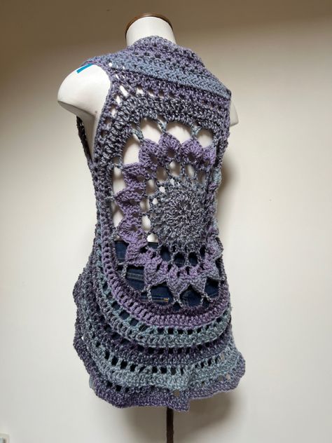 #bohostyle #faerie #pixie #handmade #faeriecore #aesthetic #fashion #crochet #crochetdesign @mrs_ma_ching #newzealand Faeriecore Aesthetic, Victorian Boho, Mandala Crochet, Boho Vest, Fashion Crochet, Yarn Inspiration, Crochet Mandala, Crochet Vest, Aesthetic Fashion