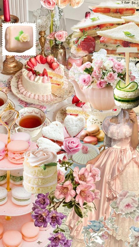 Pajama Tea Party, Pink And White Tea Party, Croquette Tea Party, Tea Party Vibes, Tea Pink Aesthetic, Pink Tea Party Aesthetic, Tea Room Aesthetic, Fantasy Tea Party, Japanese Tea Party