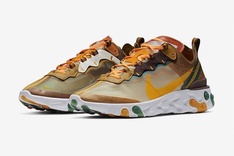 Nike React Element 87, Sneaker Bar, Nike React, Orange Peel, Sneakers Men Fashion, Latest Shoes, Adidas Yeezy, Nike Jordan, Hoka Running Shoes