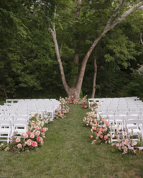 Ceremony moments are my favorite✨ #ceremony #ceremonyflowers #aisle #weddingaisle #peonies #gardenrose #pandorarose #aislerunner #tulsaflorist #californiaflorist #socalflorist #okcflorist Ceremony Aisle Flowers On Ground, Flowers On Ground Wedding Ceremony, Ground Ceremony Flowers, Wedding Aisle Flowers On Ground, Outdoor Ceremony Aisle, Aesthetic Shots, Wedding Alters, Aisle Flowers, Wedding Ceremony Flowers