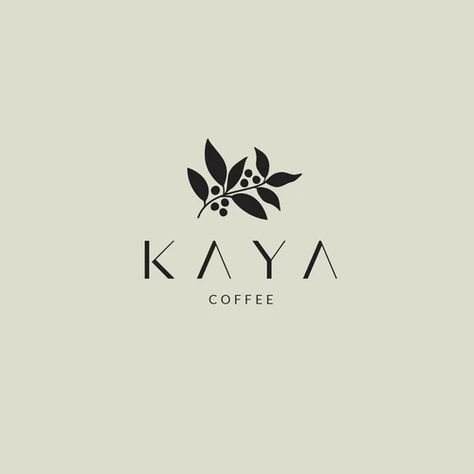 Simple, bold logo design featuring a minimal style illustration of a coffee plant. Minimal Coffee Logo, Tea Shop Logo Design, Coffee Plant Illustration, Coffee Logo Design Ideas, Coffee Company Logo, Coffee Shop Japan, Minimal Coffee Shop, Coffee Bean Logo, Tile Logo