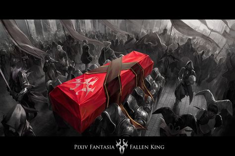 Fallen King, Pixiv Fantasia, Hair Male, Pointed Ears, Couple Illustration, Comic Games, Digital Art Illustration, Long Hair Styles Men, Fantasy Landscape