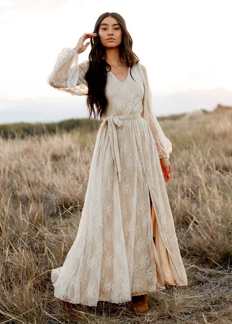 Boho Bridal Party Dresses, Family Pictures Beach Mauve Dress, Long Sleeve Boho Lace Dress, Boots And Boho Dress, Fall Boho Dress Wedding, Maxi Dresses Long Sleeves, Fall Winter Engagement Shoot Dress, Outdoor Family Photoshoot Dress, 10yr Anniversary Dress