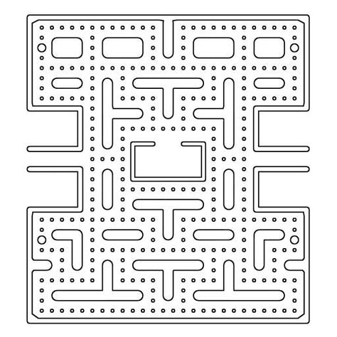 Pac Man Maze Coloring Page & coloring book. Maze Coloring Pages, Pac Man Maze, Maze Printable, Shape Coloring Pages, Maze Design, Dog Doll, Snowman Tree, Disney Dogs, Pokemon Coloring Pages