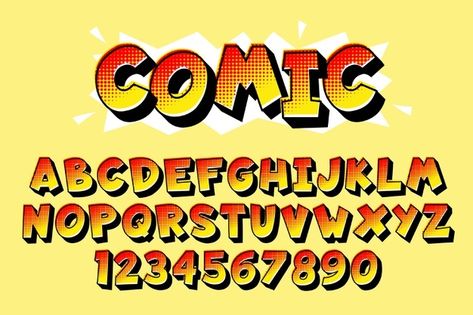 Comic Book Font Alphabet, Comics Lettering, Comic Letters, Comic Typography, Comic Lettering, Comic Book Font, Batman Characters, Graffiti Text, Comic Text