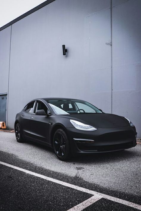 Matte Black Tesla Model 3, Tesla Model 3 Matte Black, Tesla Matte Black, Wrapped Tesla Model 3, Tesla Model X Black, Black Tesla Model 3, Tesla Model Y Black, Tesla Model S Black, White Tesla