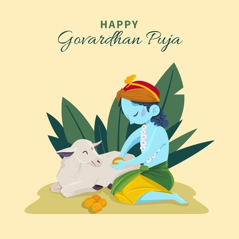 Hand drawn govardhan puja | Free Vector #Freepik #freevector #hand #hand-drawn #celebration #happy Govardhan Puja Creative, Govardhan Pooja, Happy Govardhan Puja, Happy Govardhan, Govardhan Puja, Call Me Now, Indian Festivals, God Art, Creative Ads