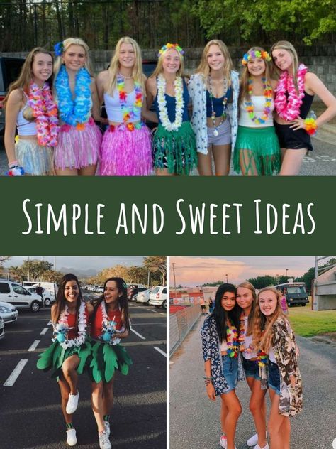 Luau Dance Outfit, Beach Theme Dress Up For School, Vbs Dress Up Days, Hawaiian Theme Spirit Week, Tropical Day At School Outfits, Summer Dress Up Days For School, Destination Day Spirit Week Outfits, Beach Vs Blizzard Spirit Week, Hawian Day Outfit Ideas School