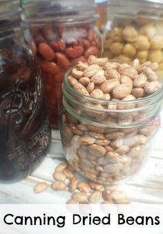 Canning Dried Beans, Canning Beans, Diy Canning, Canning Ideas, Canning Vegetables, Cooking Dried Beans, Canning Food Preservation, Canned Food Storage, Canning Tips