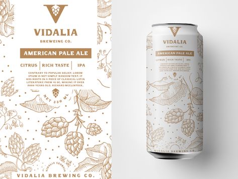 Vidalia - Beer can design by Emir Kudic on Dribbble Micro Brewery Design, Beer Can Label, Beer Can Design, Beer Images, Fb Banner, Brewery Design, Beer Label Design, Micro Brewery, Beer Packaging