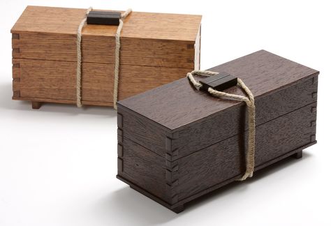 The original box was made from English brown oak. The newer version is wenge. Its a pretty wood, but not much fun to work with. Watch out for those splinters! - CLICK TO ENLARGE Wood Box Design, Wooden Box Designs, Woodworking Bed, Woodworking Logo, Woodworking Box, Woodworking Machine, Woodworking Workshop, Woodworking Plan, Teds Woodworking