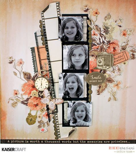 Kaisercraft - Keepsake Collection Shabby Chic Scrapbook Layouts, Kaisercraft Layouts, Beautiful Scrapbook Layouts, Scrapbook Layout Sketches, Mixed Media Scrapbooking, Family Scrapbook, Scrapbook Art, Scrapbook Templates, Wedding Scrapbook