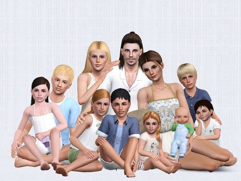 13 poses in total with this interchangeable set.  Mom and dad are stationary poses while all the other poses can be changed to suit your family dynamic.  #sims3familyportrait, #sims3portrait, #sims3childposes, #sims3teenposes, #sims3toddlerposes, #bmit04, #posesbybee Sims 4 Family Poses, Sims Poses, Toddler Poses, Sims Baby, Sims 4 Black Hair, Sims 4 Family, 4 Poses, Family Portrait Poses, Sims 4 Children