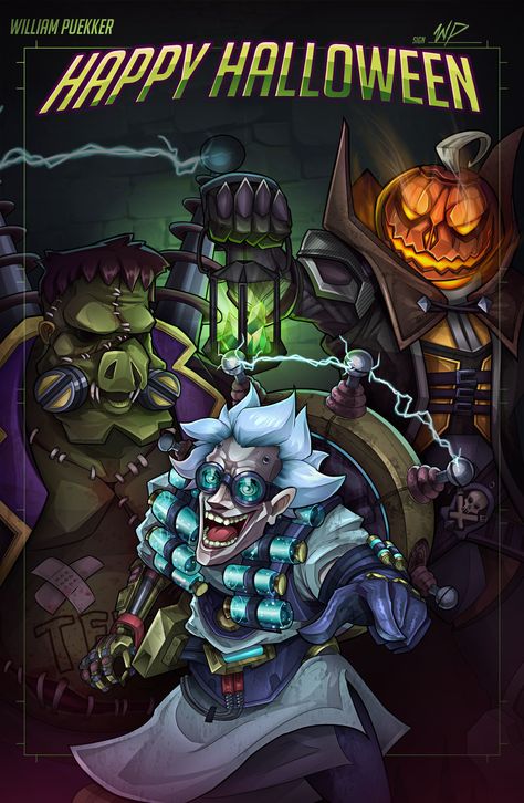 'Monsters with a sweet tooth' Traditionally drawn finished in Photoshop Overwatch Halloween, Junkrat And Roadhog, Overwatch Reaper, Overwatch Wallpapers, Happy Halloween Signs, Overwatch Fan Art, Halloween Drawings, Halloween Event, Geek Culture